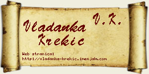 Vladanka Krekić vizit kartica